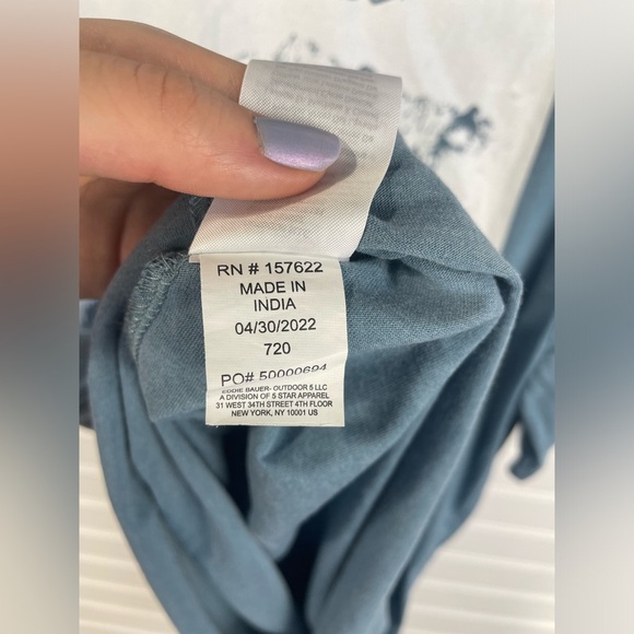 Eddie Bauer Blue “Live Your Adventure” Graphic Short Sleeve Shirt XL Men’s GUC - Picture 5 of 12